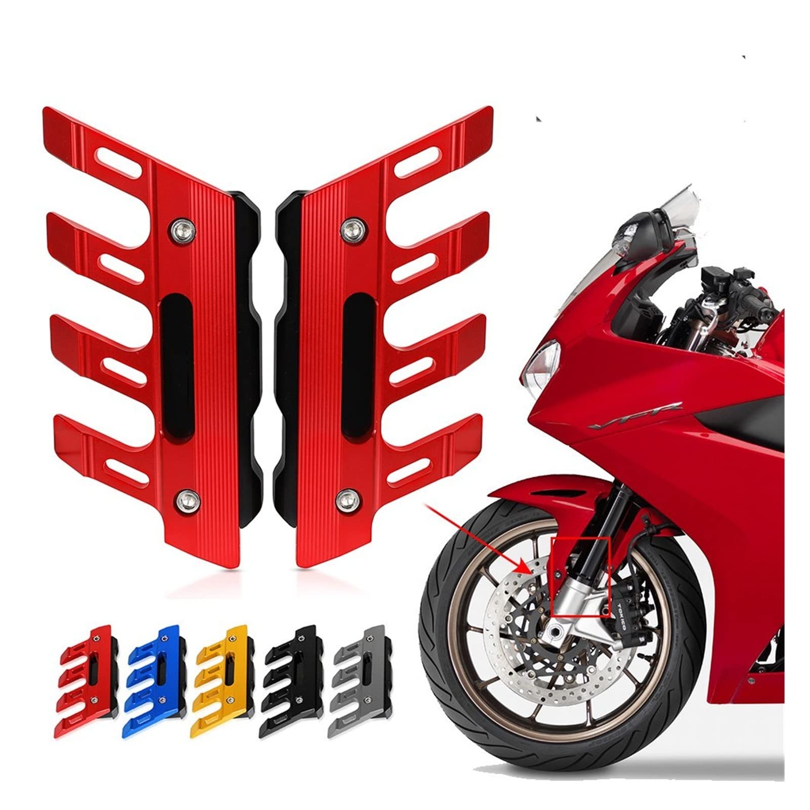 Accesorios para Motocicleta, Cubierta Protectora De Pinza De Disco De Freno Delantero para H Silver Wing GT 400 600 2001-2017 GT400 GT600 Topes Anticaida Moto(Azul)