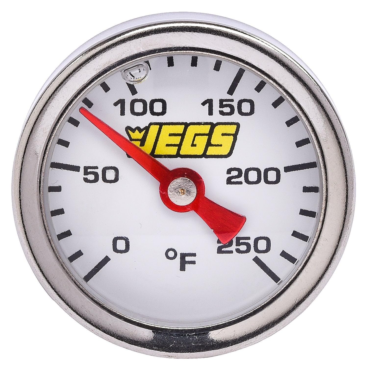 JEGS 41426 Liquid-Filled Engine Thermometer [1.400 in. OD, White Face]