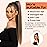 SEIKEA 32 Ponytail Extensions Drawstring Long Straight Fake Pony Tail Natural Soft Clip in Hair Extension Synthetic Heat Resistant Hairpiece Ash Brown with Blonde Hightlights