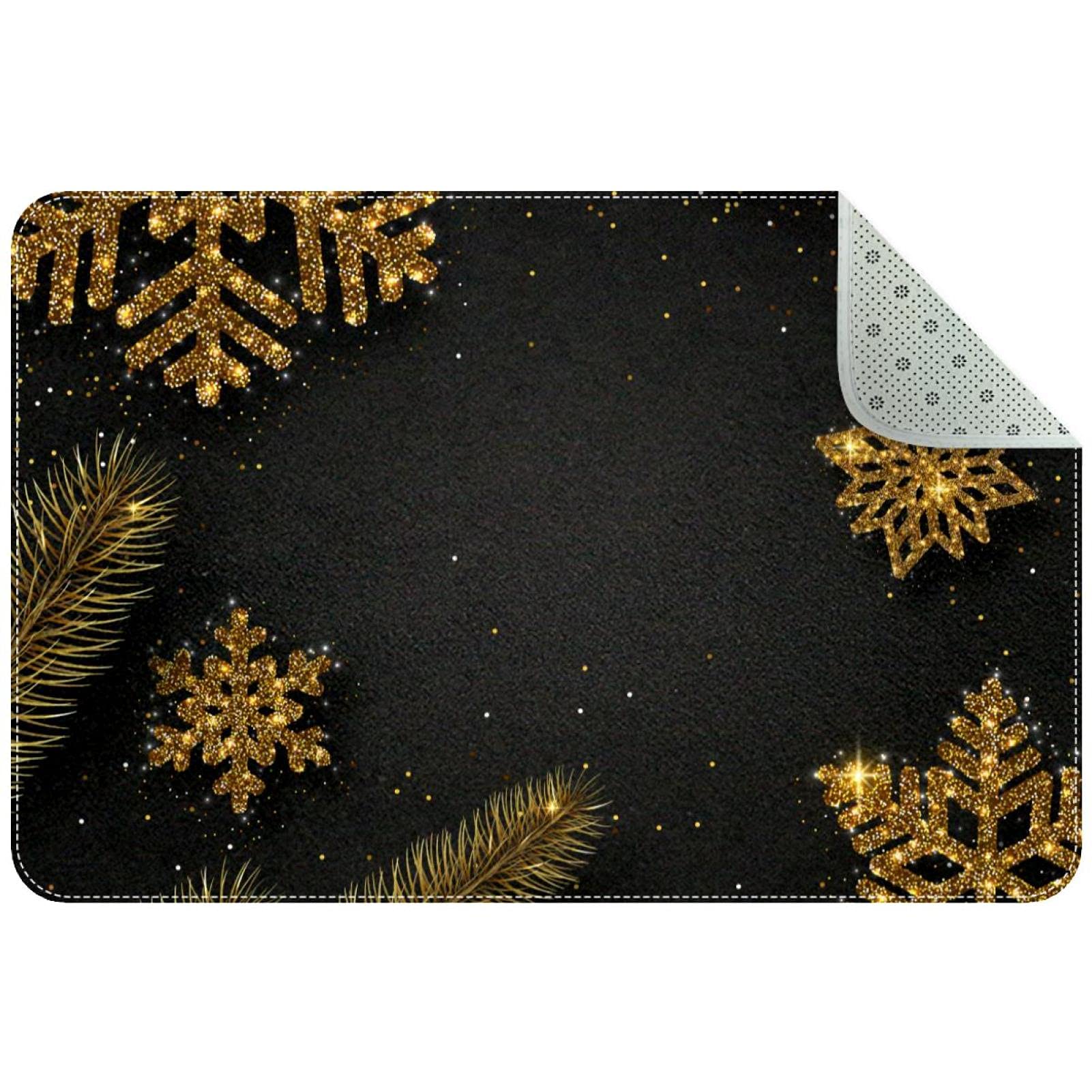 Tapis de Noël lavable en machine paillasson absorbant