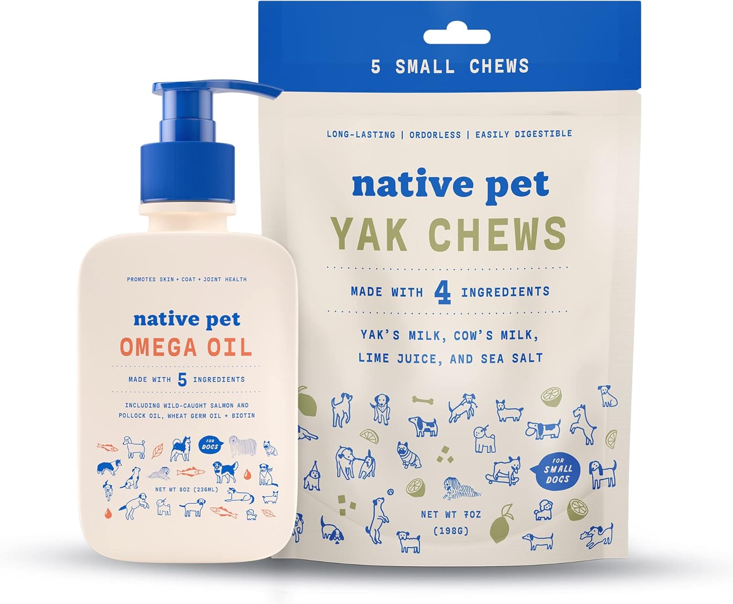 Buy Native Pet Omega Oil for Dogs Dog Fish Oil Supplements & Yak