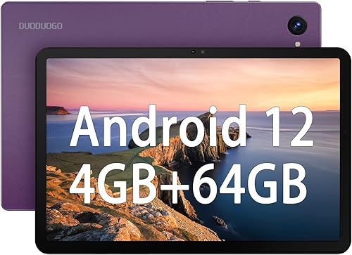Miniatura 1 de DUODUOGO Tablet Android 12 2023, tableta Android de 10 pulgadas, 4 GB + 64 GB + 128 GB expandido, procesador de cuatro núcleos, pantalla HD de 1280
