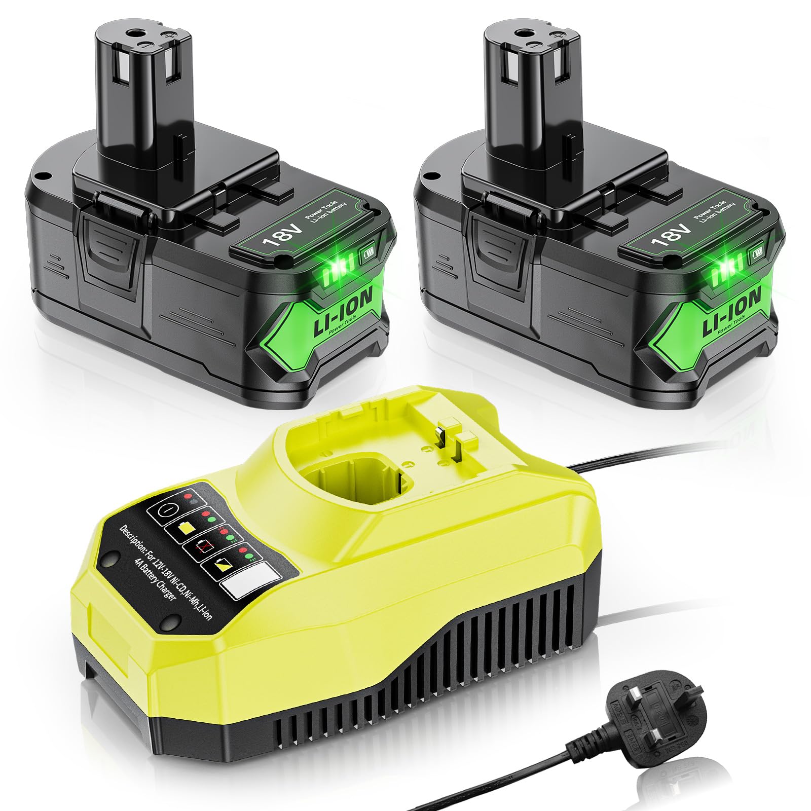Ersatzakku für Bosch Akkus, kompatibel mit Bosch PBA PSB PSR Serie, Green Tools Haus- und Gartensystemen, Gardena Geräten und 18V Akku-Werkzeugen