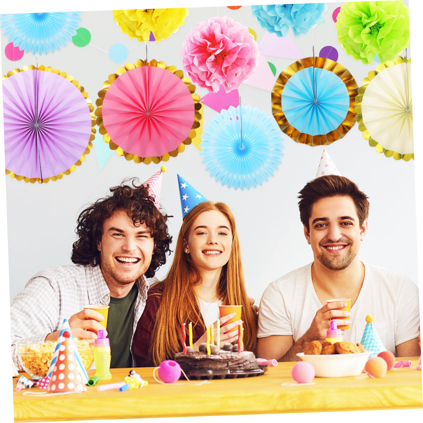 Toyvian Set di Decorazioni in Carta Pastello per Feste e Compleanni