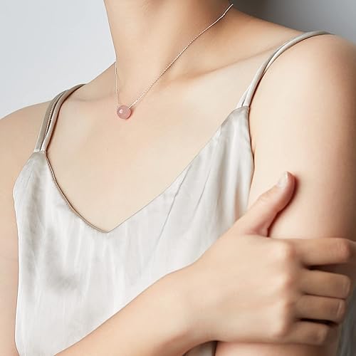 Miniatura 35 de Real Crystal Pendant Necklace Jewelry 925 Sterling Silver Chain Necklace for Women Dainty Birthstone Jewelry Necklace for Women Healing Chakra