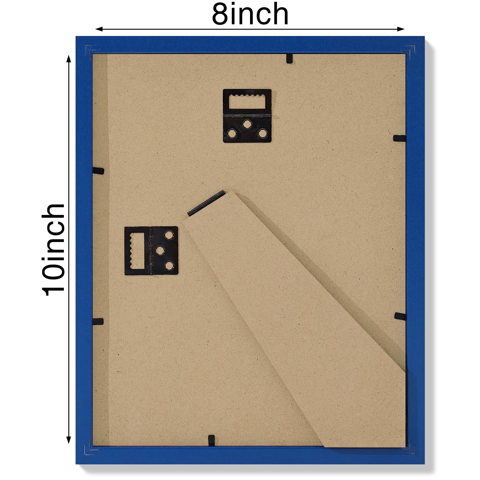 Vittanly 8x10 Picture Frames Set Of 9, Display 5x7 Pictures Mat Without Mat Collage Wall Tabletop Engineered Wood Black E11