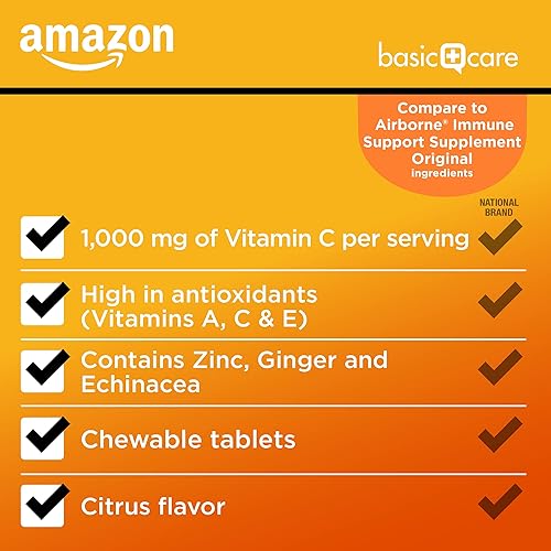 Miniatura 3 de Tienda Basic Care - Tabletas masticables, tabletas masticables de cítricos de apoyo inmunológico, 116 unidades