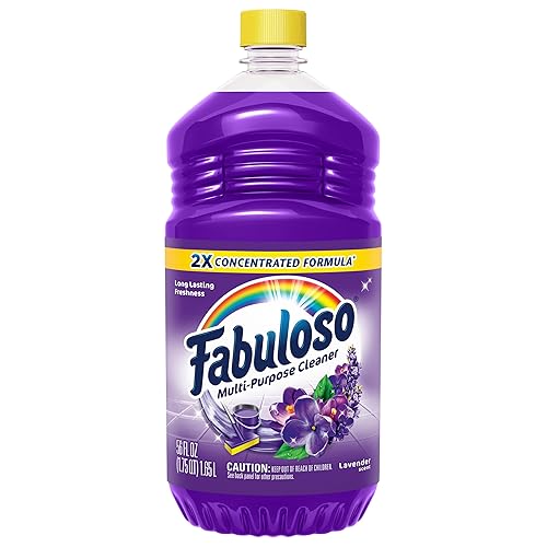 Miniatura 8 de Fabuloso Limpiador multiusos y limpiador de suelos, concentrado 2X, aroma a lavanda, 56 onzas líquidas (paquete de 6)