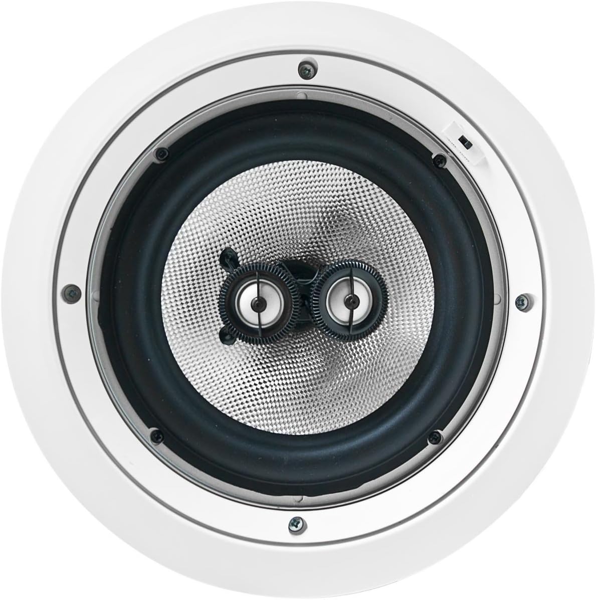 Earthquake CM8S 1 Pair 8 inch angle Voice Coil In-Ceiling, Dual Swivel Tweeters, Fiber Cone, +/- 3DB Xover Switch