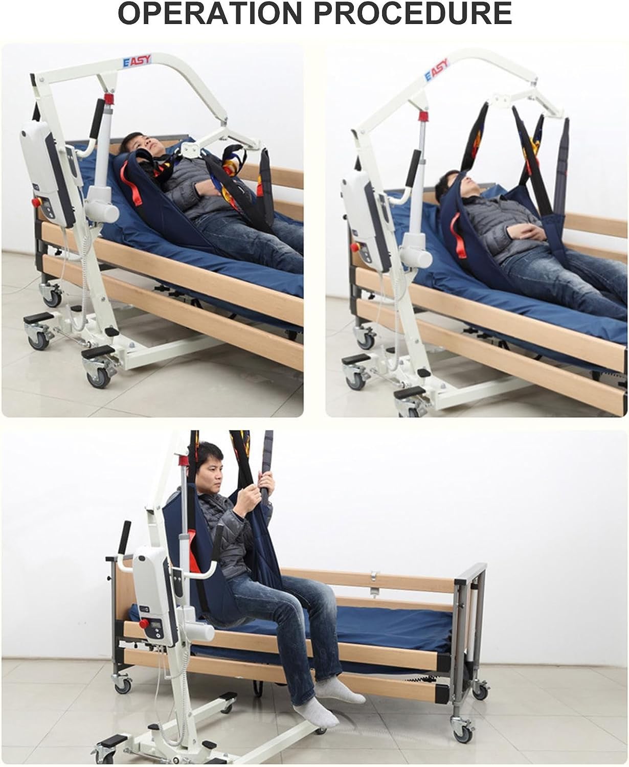 Grúa eléctrica para pacientes en voladizo con cinturón de asistencia, grúa eléctrica para pacientes en suspensión, sistema de cuna eléctrica, grúa para traslado de pacientes de cuerpo entero para uso