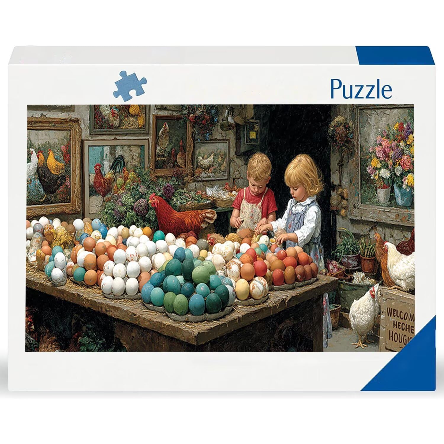 Puzzle dla dorosłych 1100 elementów, puzzle dla kurnika, dla dorosłych Puzzle klasyczne i od 14 lat junior, rodzinne puzzle rozrywka w domu prezent 87x42cm l-533
