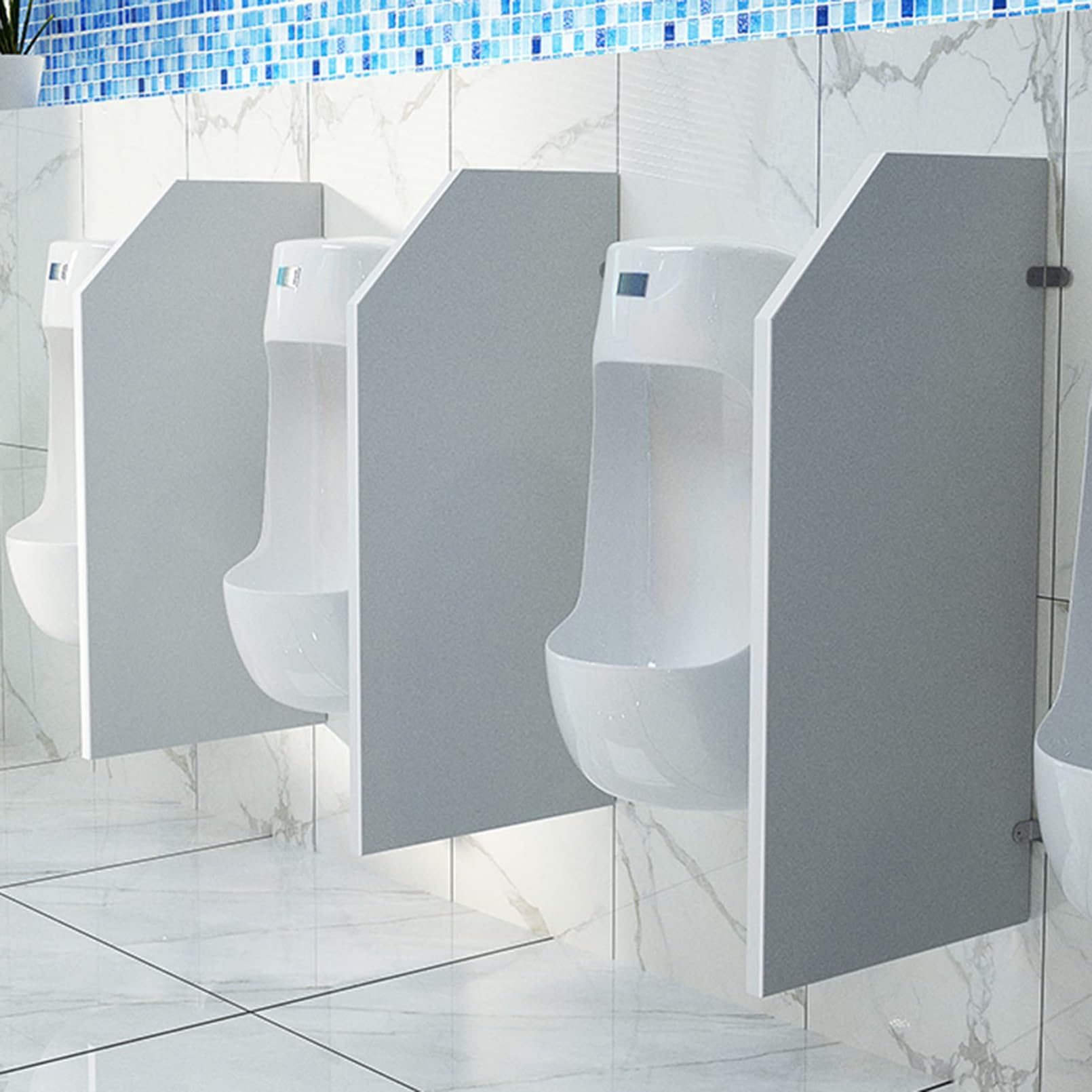 Écran de confidentialité pour toilettes avec fixations d'angle robustes