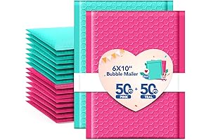 GSSUSA Bubble Mailers 6x10 : Pack of 100 Bubble Mailer Small Padded Envelopes
