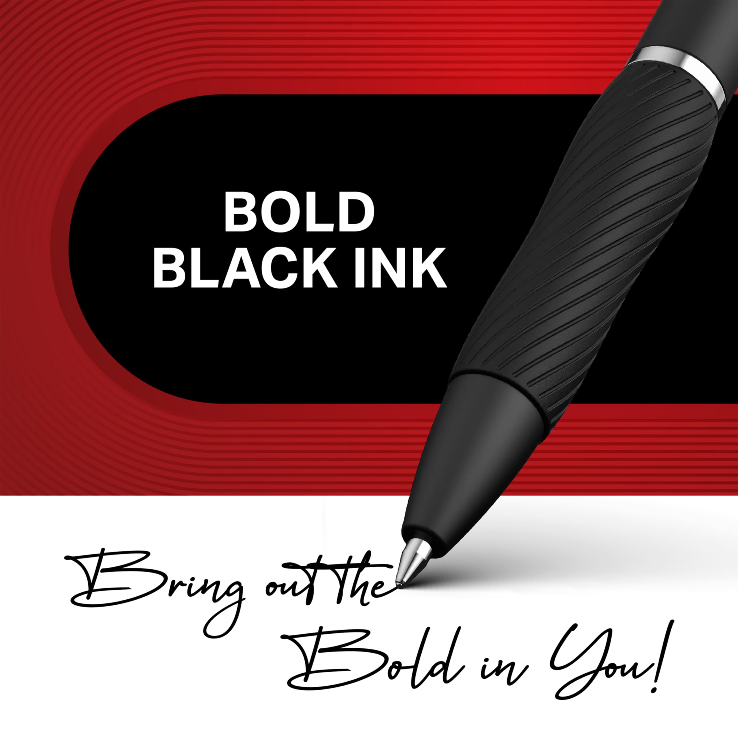 Sharpie S-Gel | Bolígrafos de gel | Punta mediana (0,7 mm) | Tinta negra | 12 unidades