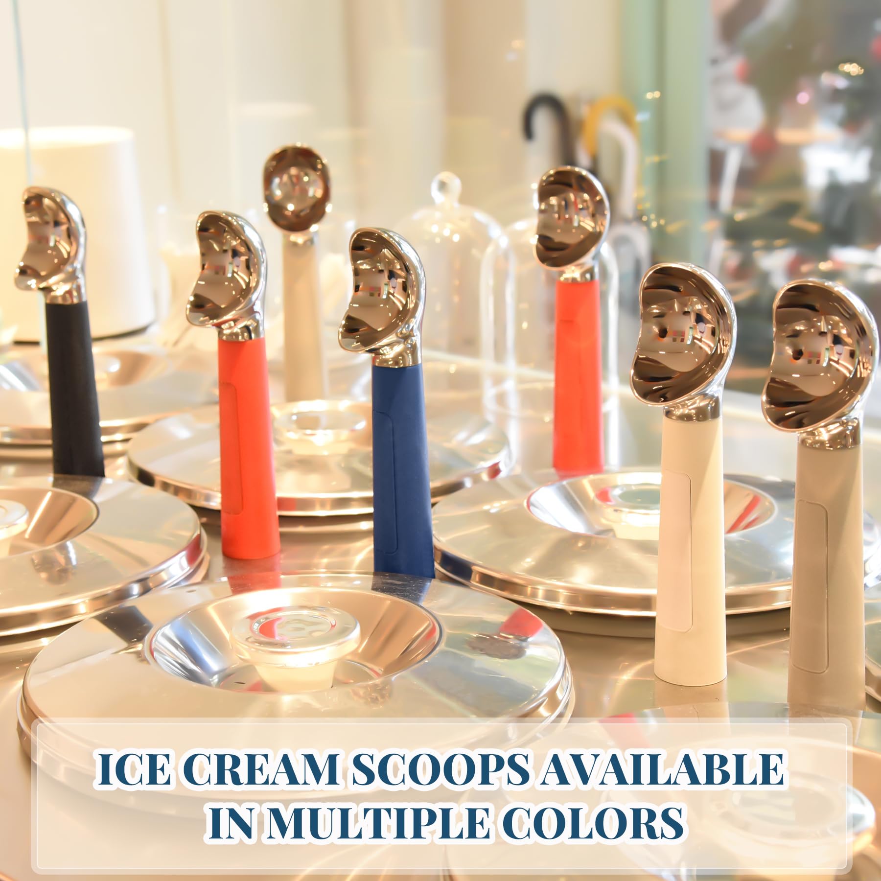 Paletta per gelato riscaldata Ricaricabile, scooper per gelato elettrico con display LED, riscalda fino a 70°C per gelato duro, facile per anziani e bambini, impermeabile IP67 (Nero)