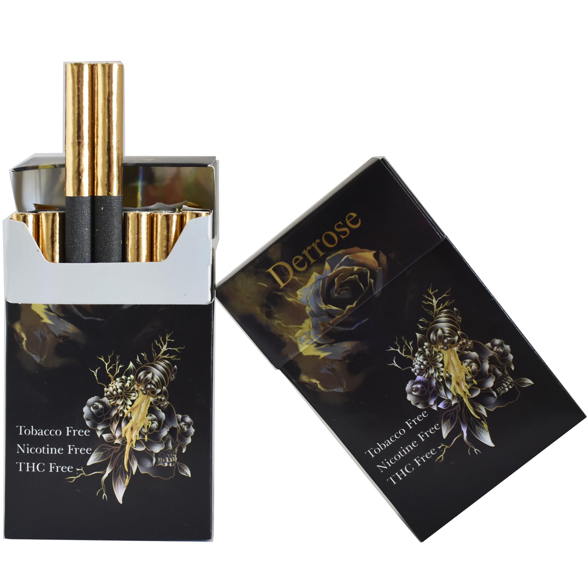 2 Packs 40 sticks,herbal tea sticks,can be ignited or brewed for drinking,made from tea leaf,chrysanthemum, rose, mint and honey.