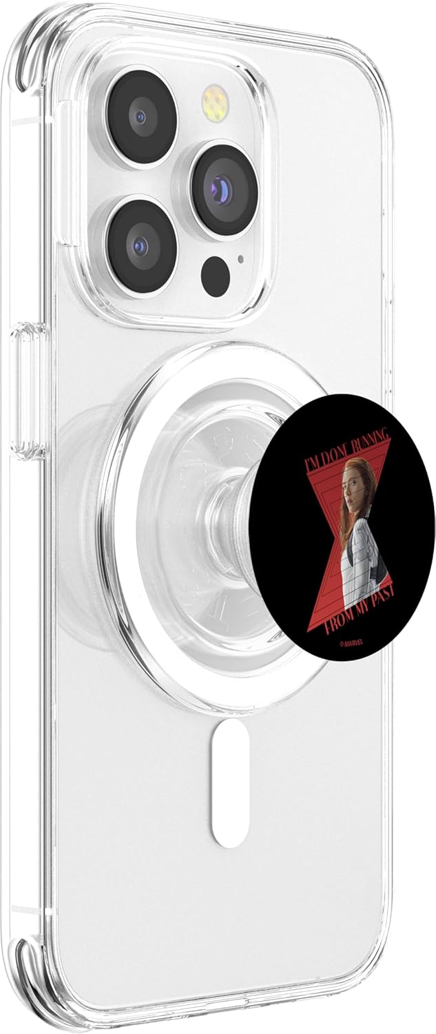 Marvel Black Widow Movie Done Running From My Past Portrait PopSockets MagSafe PopGrip for iPhone