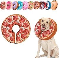Vista 25 de BEAUTYZOO - Collar inflable suave para perros y gatos, alternativa a conos postoperatorios, con forma de donut, para evitar lamidos, color rosa