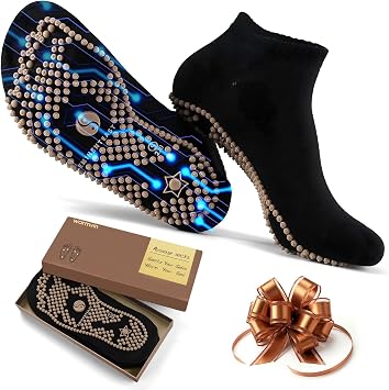 Acupressure Socks Reflexology Foot Massage for Women Men Acupuncture Socks with Pressure Point, Gifts for Busy Mom Elders Massaging Convenient and Efficient Size 7-8Advanced Model