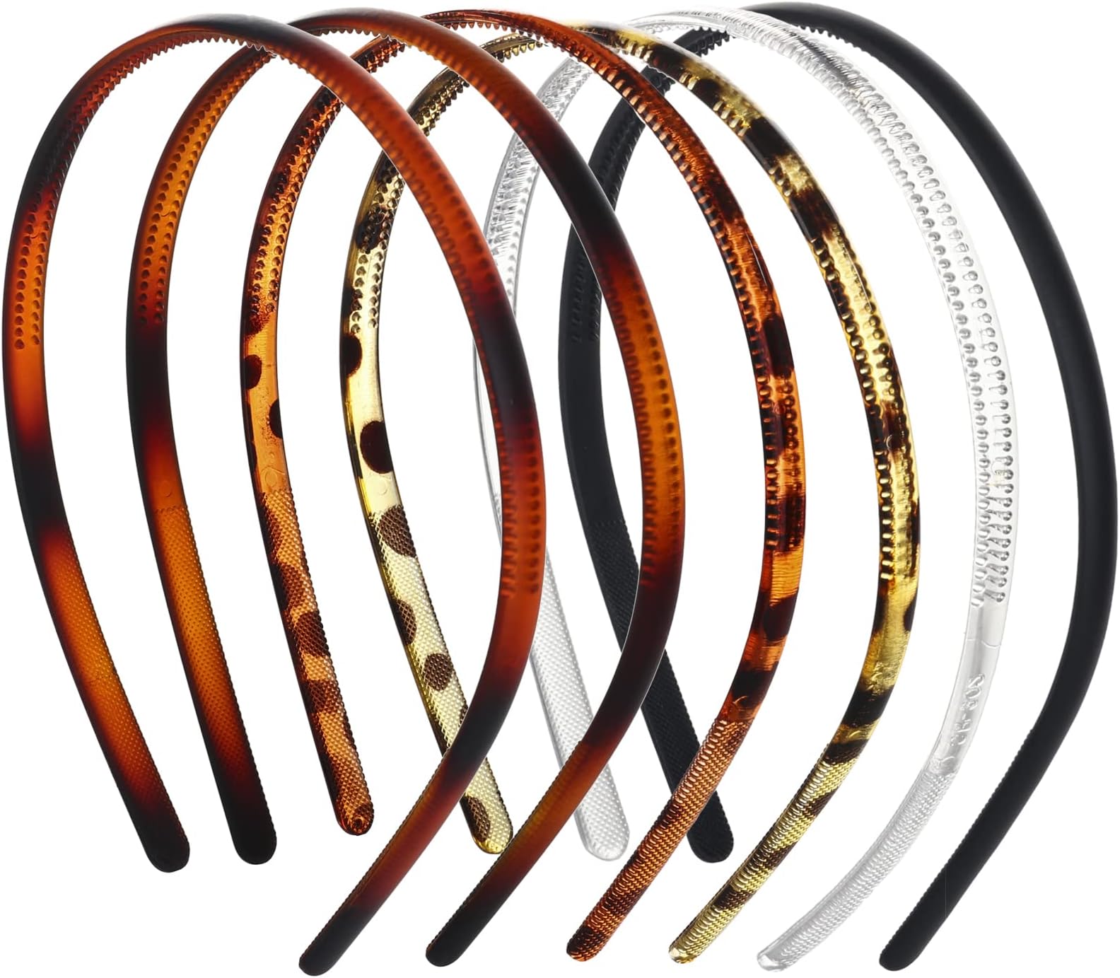 Goody Classics Fabric Covered Headbands, Assorted Colors, 3Count (Pack of 1