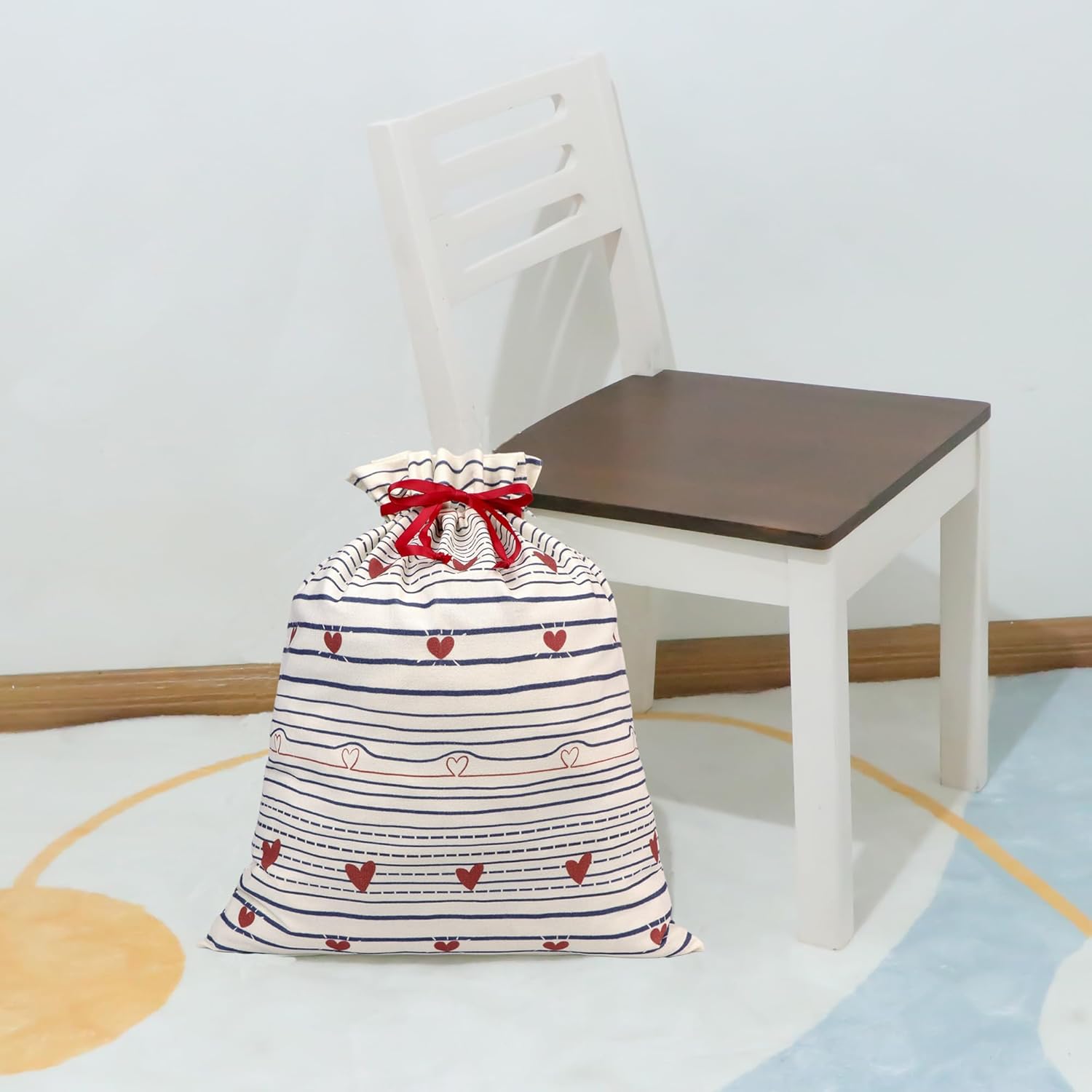 silenwest Large Canvas Gift Bags with Drawstring 24x20 Inches - Premium Reusable Gift Wrap for Anniversary, Wedding, Bridal Shower, Valentines Day - Image 4