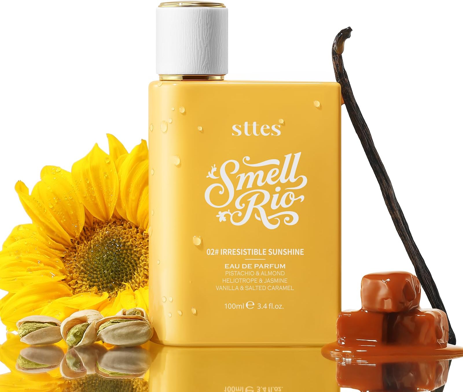 Sttes Perfume 602# (Irresistible Sunshine) - Eau de Perfume 100ml (3.4fl oz) Vanilla Gourmet Tune (Caramel Vanilla Flavor)