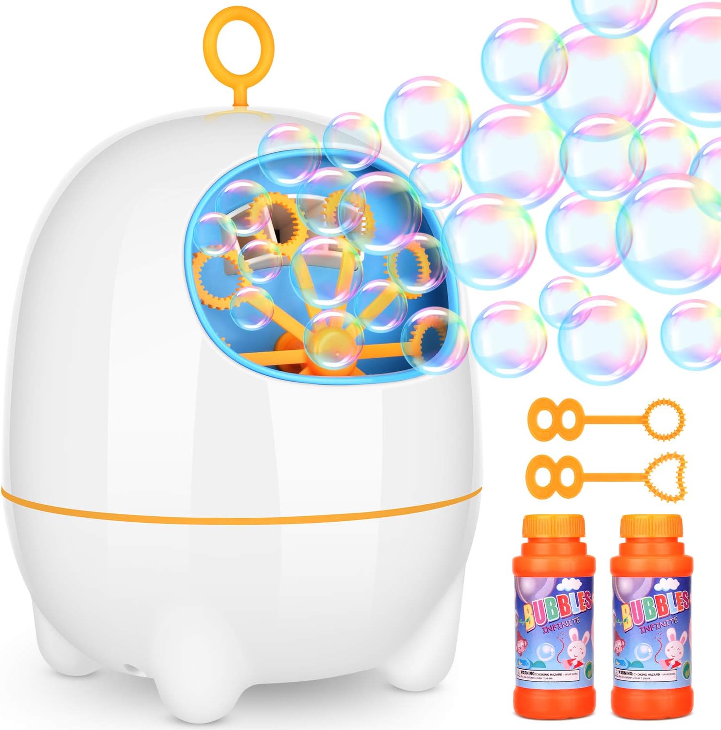 Amagoing Bubble Machine, Automatic Bubble Blower for Kids with Bubbles Solutions for Outdoor/Indoor Use
