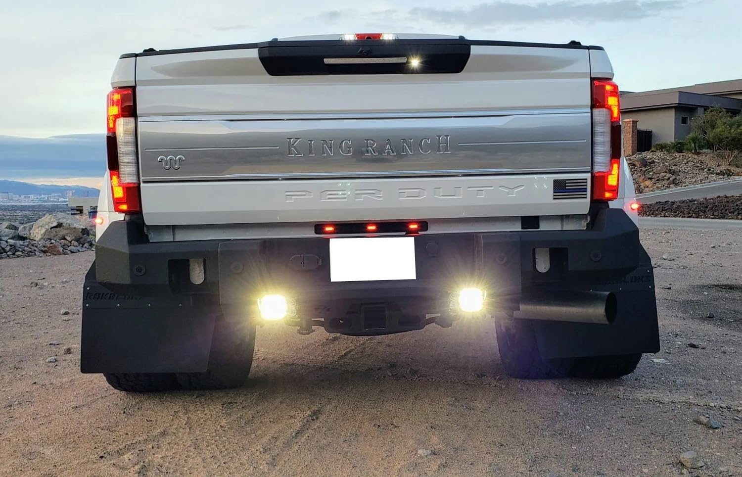 iJDMTOY OEM-Spec Red Lens LED Truck Tailgate Rear ID Lamp Lightbar Compatible With 2017-up Ford F250 F350 F450, Also Other Trucks