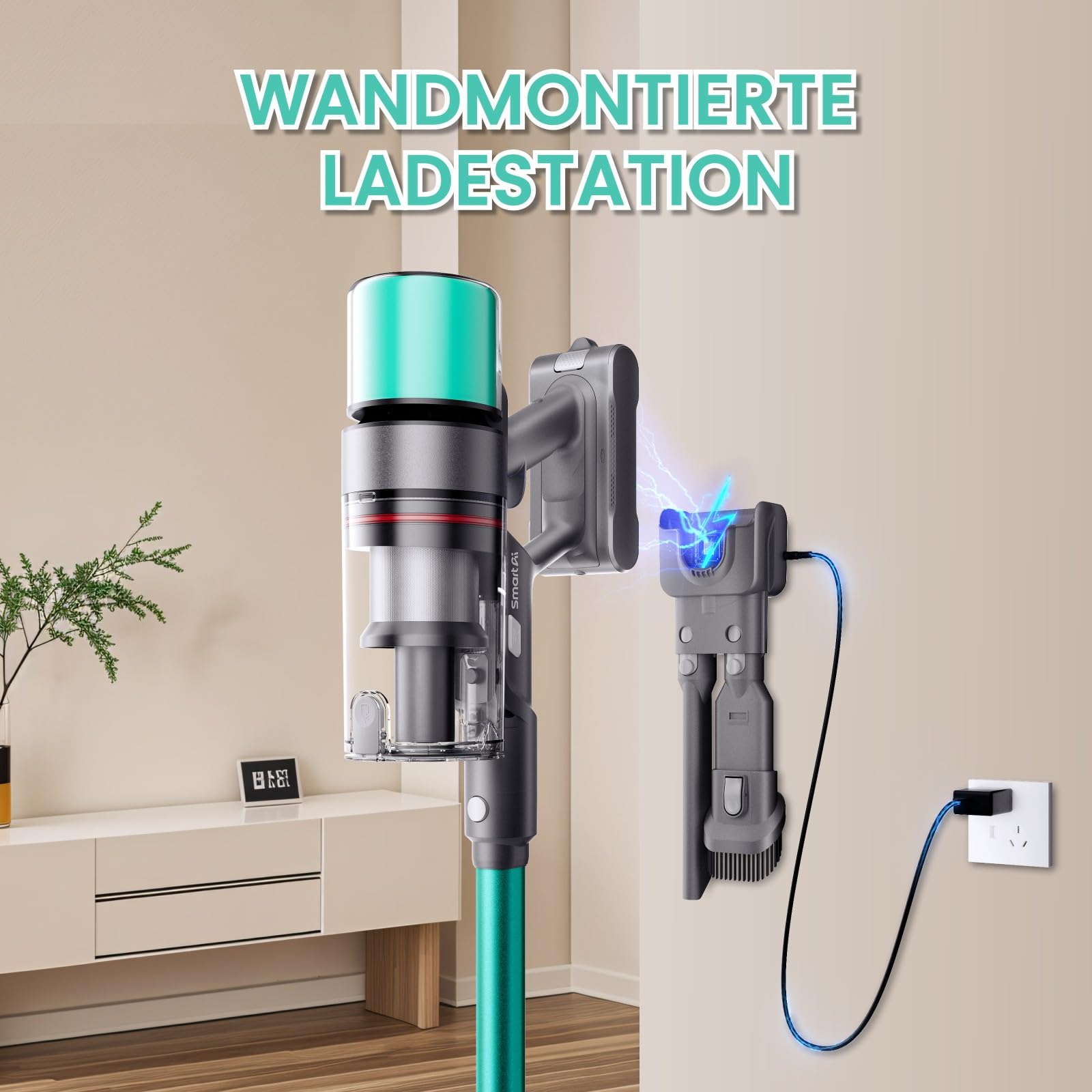 V5 Akku-Staubsauger Selbststehend, 55 kPa, 600 W, 80 Min | Kabelloser Staubsauger Mit AUTO-Modus, HEPA-Filter Und Anti-Tangle-System Für Teppiche, Hartböden Und Tierhaare