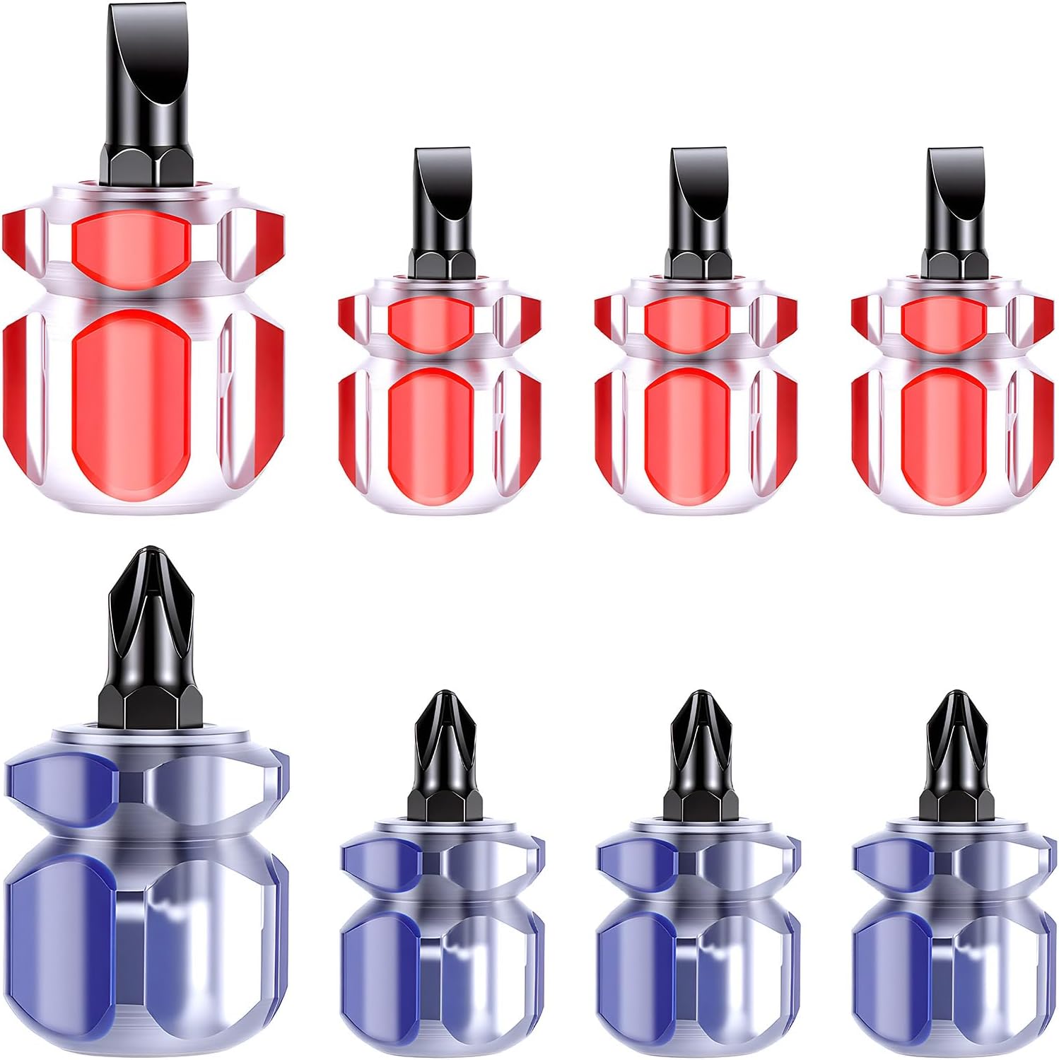 Stubby Screwdriver Set, Short Screwdriver with Flat Head and Phillips Sewing Machine Screwdrivers