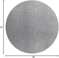 Vista 5 de Kim Seybert Juego de 4 manteles individuales de guijarros en pirita