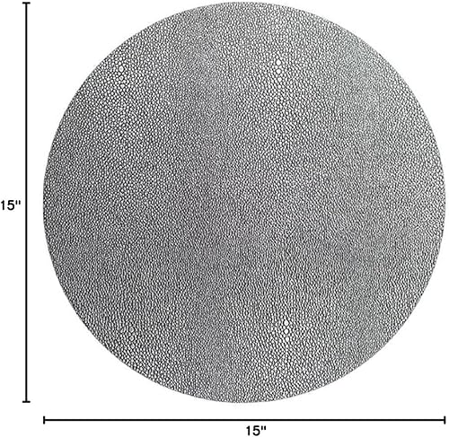 Miniatura 5 de Kim Seybert Juego de 4 manteles individuales de guijarros en pirita