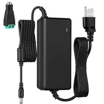 24V 6A Power Supply, AC to DC Adapter 100V-240V to 24 Volt 6 Amp Power Cord for LED Strip Light, CCTV Camera, 3D Printer, LCD Monitor, 5.5x2.5mm Tip