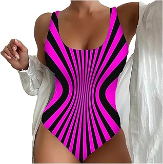 2025 traje de baño de verano para mujer bikini traje de baño de gran tamaño para mujeres, modelando el cuello en U, estampado a rayas, deporte, con tirantes anchos cortos de mezclilla