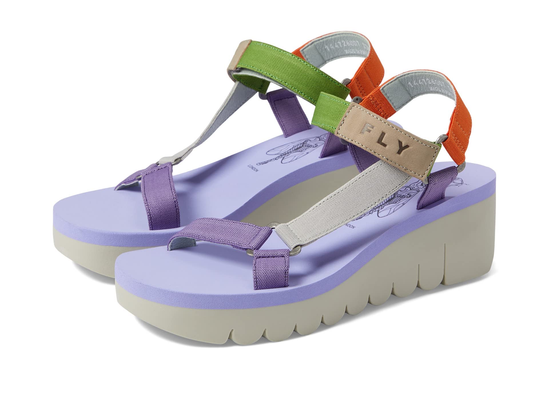 Fly London Women's YEFA726FLY Sandal, Multicolor (Viola), 7 UK