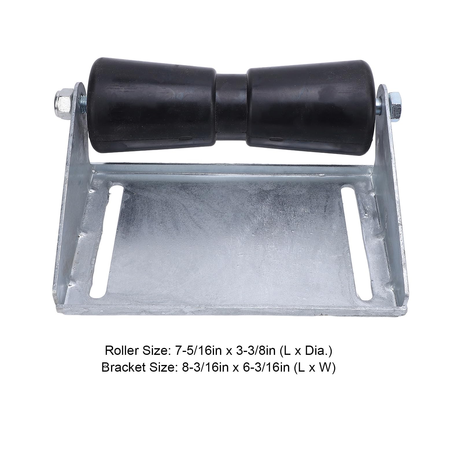 Tissting 8inch 10inch 12inch Boat Trailer Roller with Bracket, Heavy Duty Effort Saving Galvanized Steel Rubber Keel Roller Assembly Kit for Boat Easy Water (8inch)