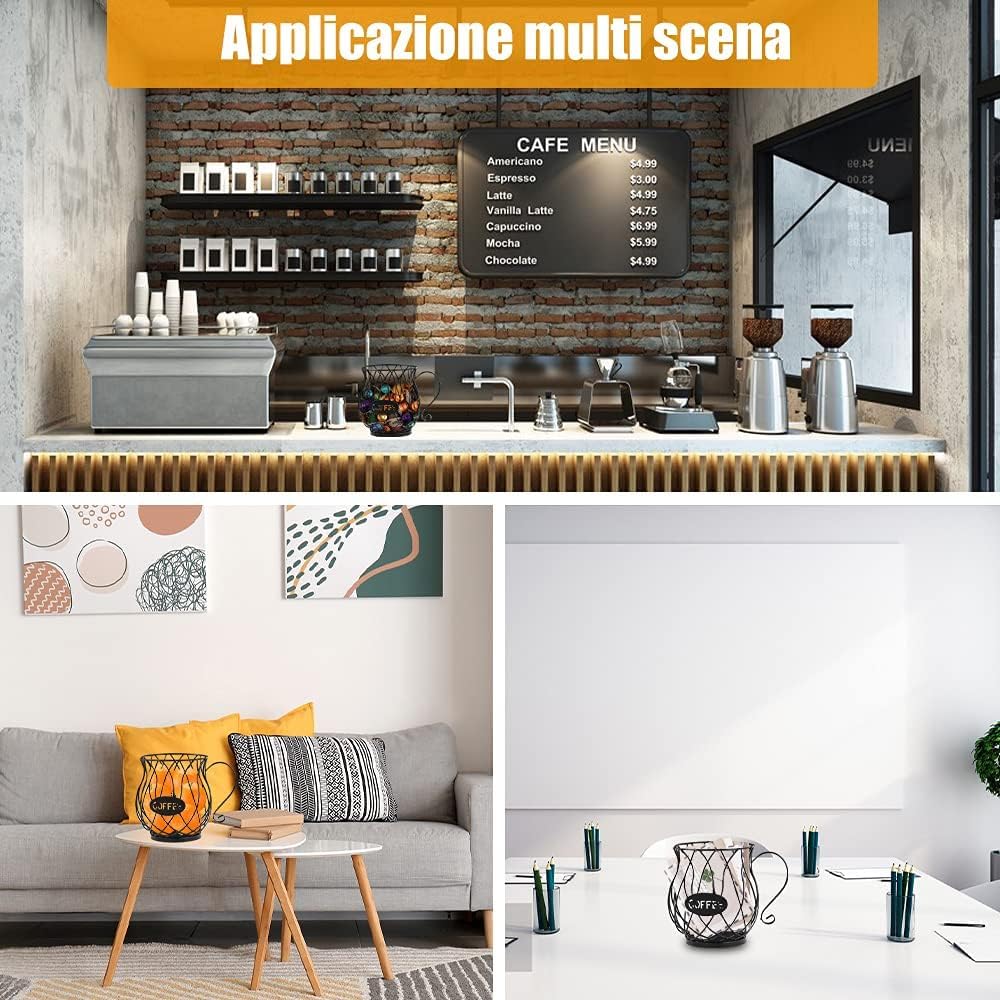 Portacialde da Caffè, Cestello Porta Caffè, Porta Bicchieri K, Espresso Capsule Portaoggetti, per Casa Bar Ristoranti Sala da Tè
