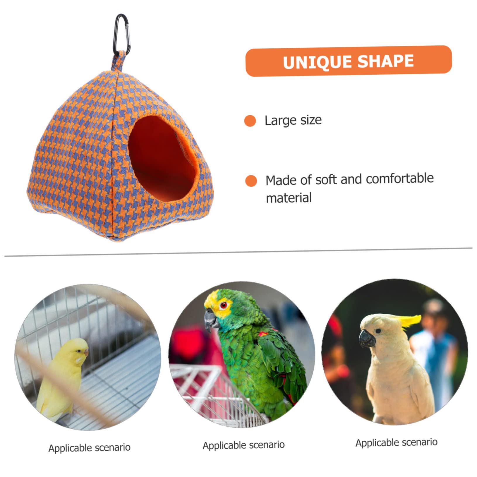 BESPORTBLE 3pièces Hamac Suspendu pour Oiseaux pour Perruches Et Petits Oiseaux Lit De Pratique pour Cage Et Intérieur avec Motif à Carreaux