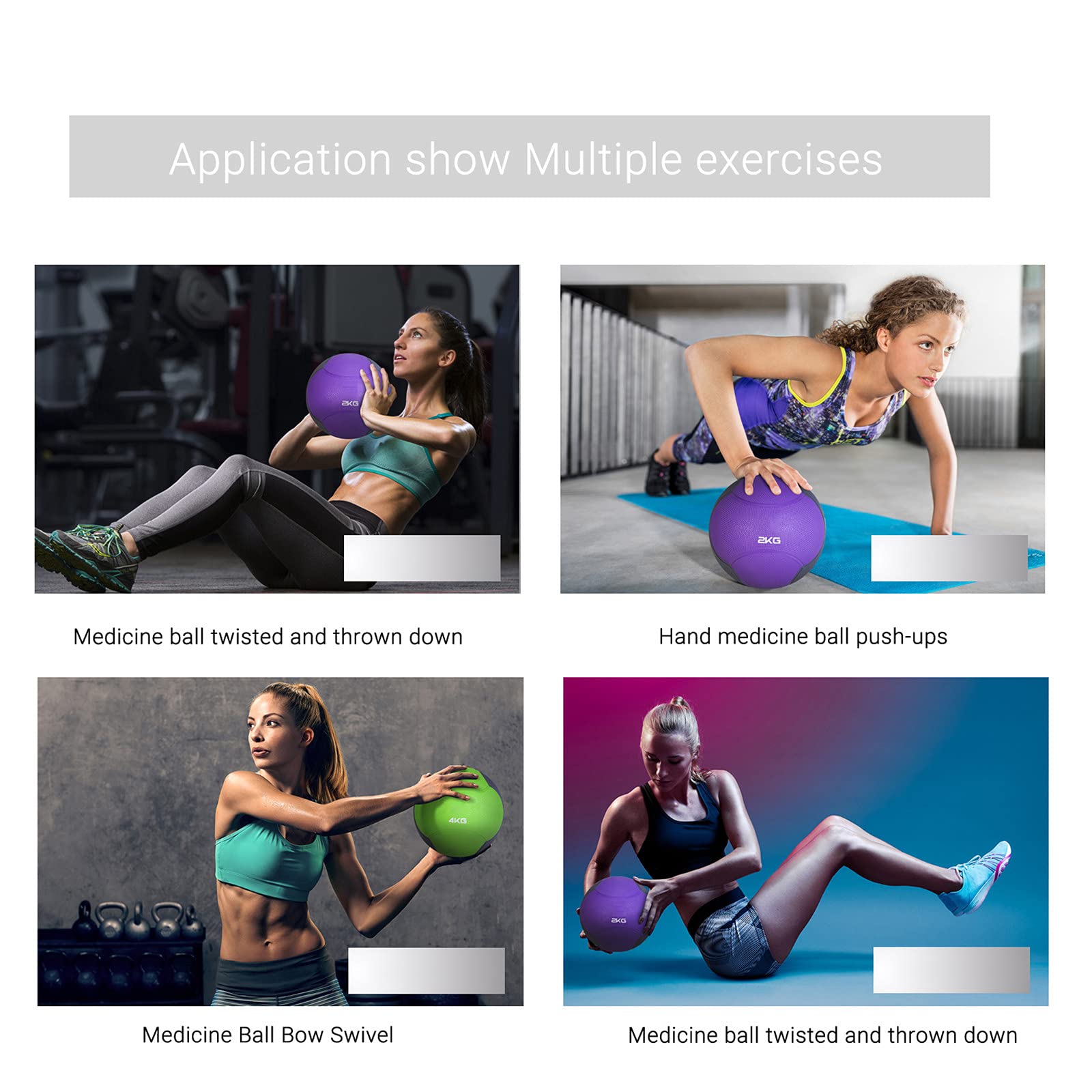 Piłki do ćwiczeń, Piłka lekarska 1-10 kg Domowa siłownia Rdzeń Mocny trening siłowy Piłka fitness,3kg