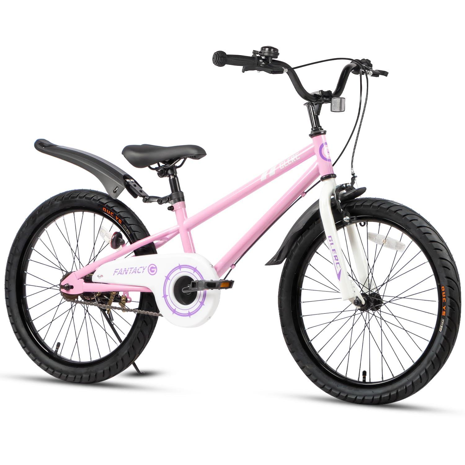 Glerc Fantacy Kids Bike 20 Inch Boys Girls Bicycle for Age 8 9 10 11 12 Year Old with Stabilisers & Bottle Cage for Birthday GiftοΌ Pink