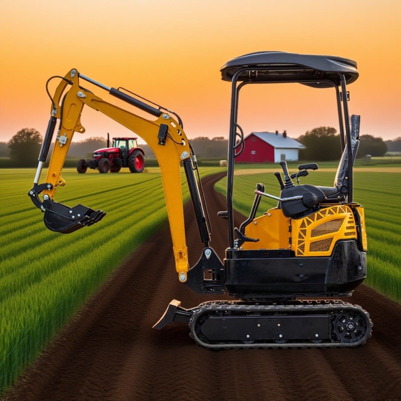 2 Ton Mini Excavator – Heavy-Duty Compact Digger for Construction, Landscaping, Roadwork, Land Development & Agricultural Projects