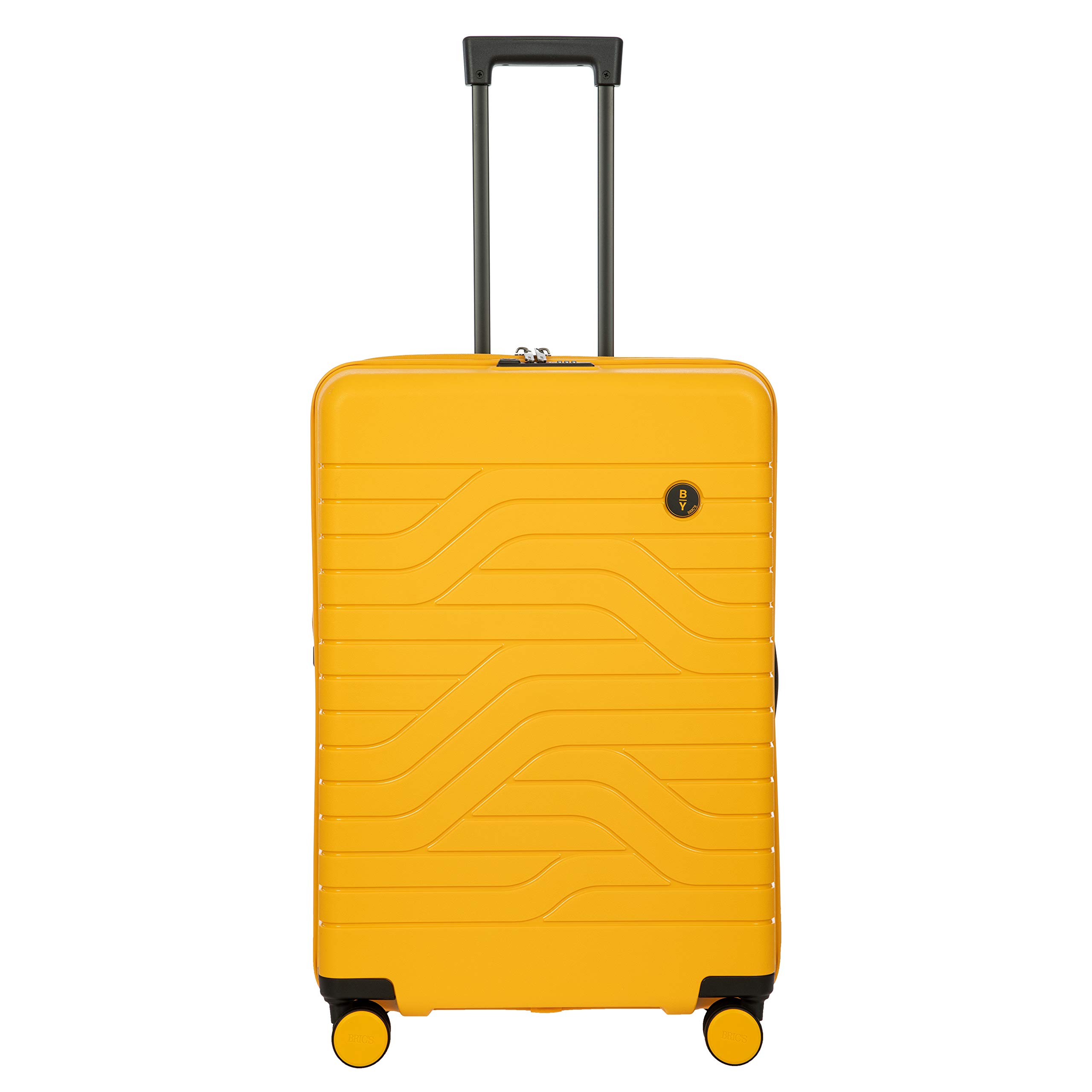 B|Y Ulisse Expandable Spinner Suitcase, Lightweight Polypropylene Hard Shell Luggage with 360° Rubber-Coated Double Wheels, TSA-Approved Lock and Organized Interior - 28 Inch, Mango