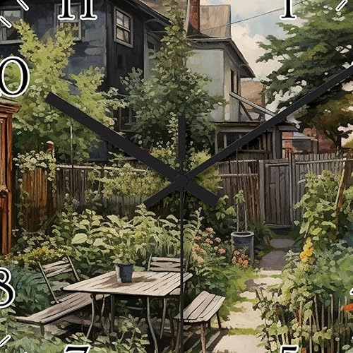 Miniatura 3 de Reloj de pared rústico de 8 pulgadas para sala de estar, dormitorio, cocina, oficina, patio trasero