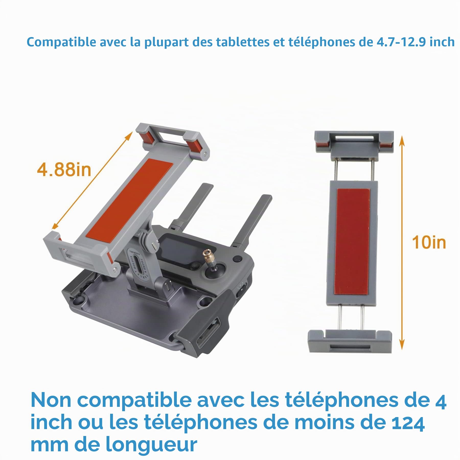 Support de téléphone et Tablette pour DJI Mavic 2 Pro, Mavic 2 Zoom, DJI Mini SE, Mavic Mini, Mavic Pro, Mavic Air, Spark, télécommande de Drone