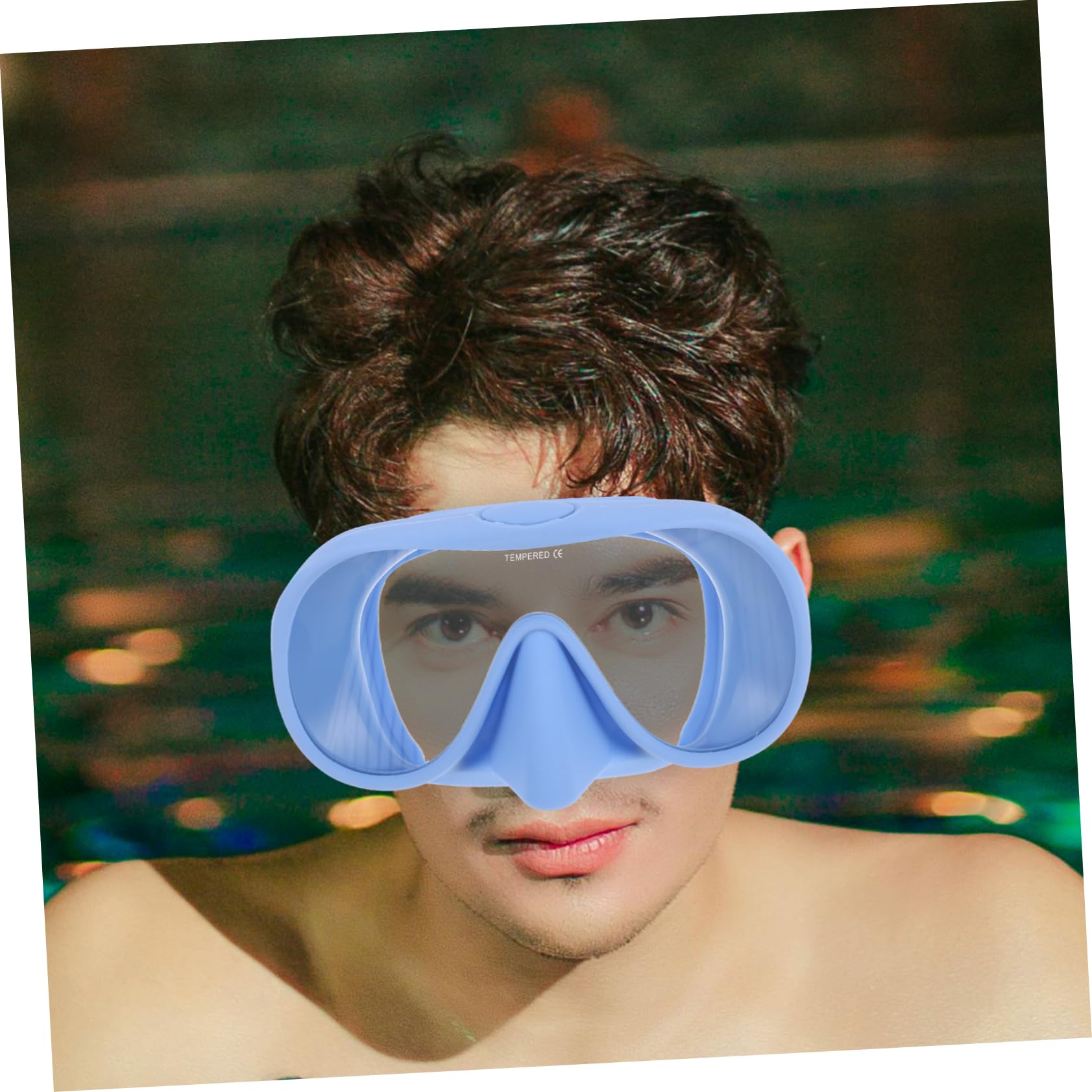 Maschera Boccaglio Adulti in Silicone e Vetro Temperato | Snorkeling e Diving, Custodia per Trasporto, Festa Estiva, Uso in Piscina e Outdoor