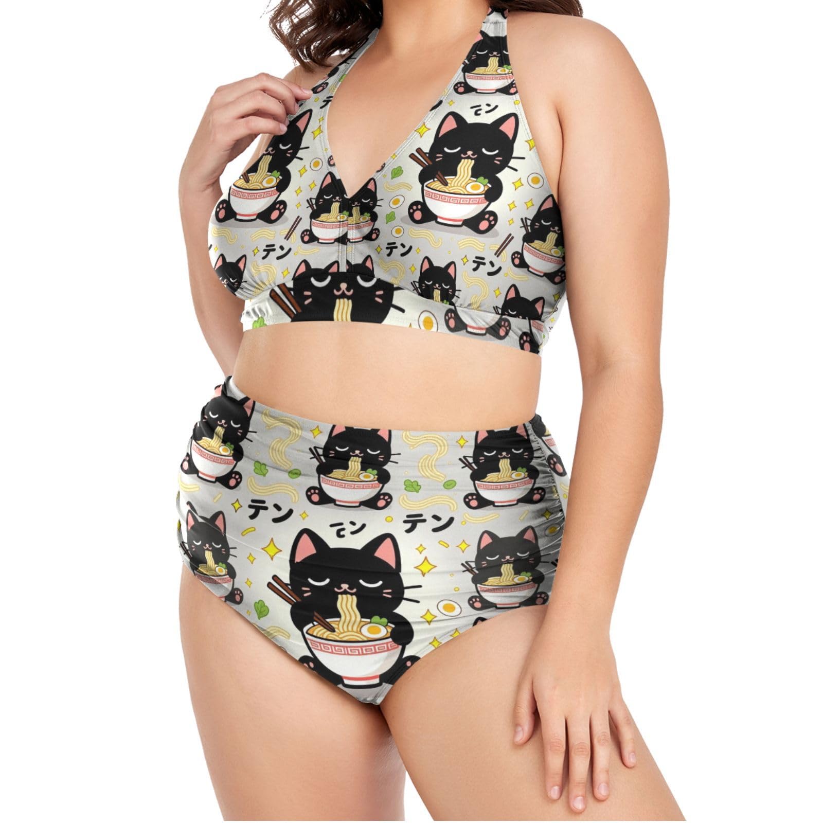 FRODOTGV Curvy damskie dwuczęściowe zestawy kąpielowe L-4XL