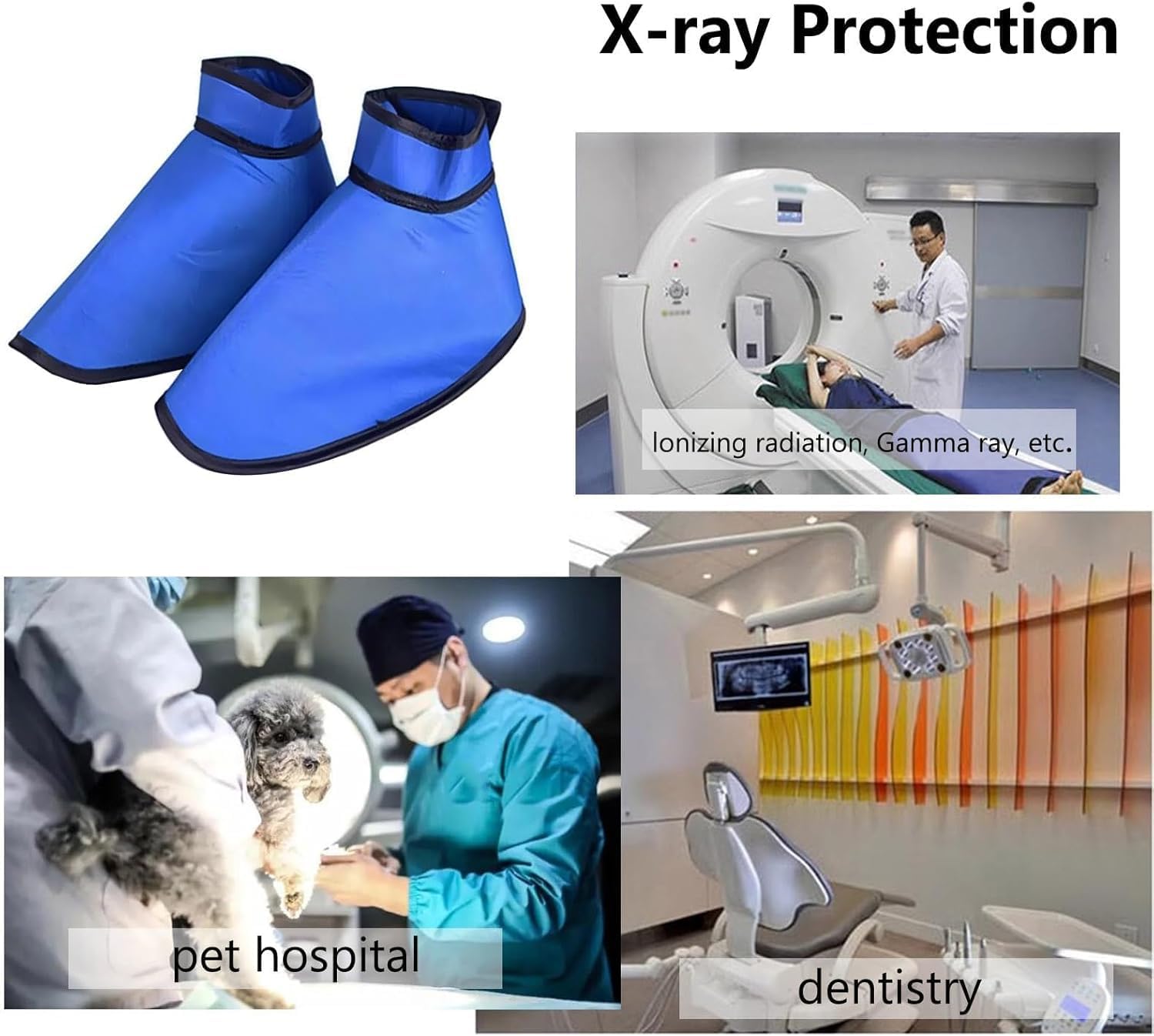 TIST Dental X-ray Suits X-ray Protective Lead Suit X-ray Lead Rubber Shoe Covers (Foot Radiation Shielding) Lightweight Design