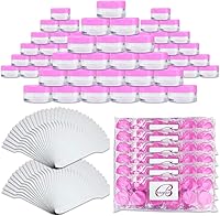 Vista 12 de Beauticom® 4 piezas de lavanda azul bebé tarro vacío de plástico transparente de 0.3 fl oz/0.35 oz recargable crema cosmética sombra de ojos uñas