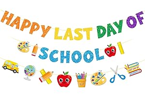 Happy Last Day of School Banner - Celebrate School's Out with Joy!