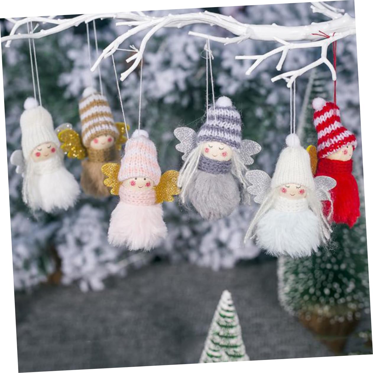 ABOOFAN 18 Pollici Ornamenti Appesi All'albero Di Natale Ciondolo Appeso in Legno Di Natale Artigianato Di Ornamenti Natalizi Fai Da Te Regalo Di Per Bambini Ornamento Ragazza